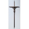 Krzyż metalowy stare złoto podwójny