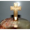 Śruba krzyż malowana złota