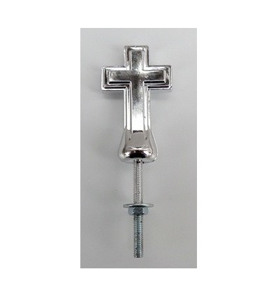 Śruba  krzyż metalizowana srebrna do urn