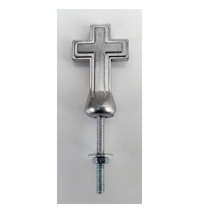 Śruba  krzyż malowana srebrn