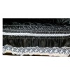 Sarkofag czarny koronka 6,8 biały z poduszką