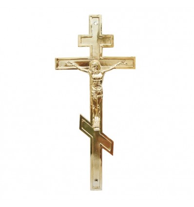 Krzyż prawosławny metaliz.złoty