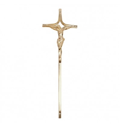Krzyż długi metalizowany złoty