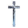Krzyż szeroki metalizowany srebrny