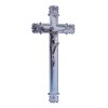 Krzyż szeroki malowany srebrny