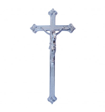 Krzyż średni metalizowany srebrny