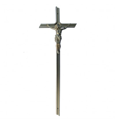 Krzyż podwójny malowany złoty