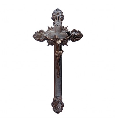 Krzyż duży metalizowany miedź