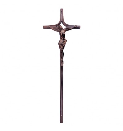 Krzyż długi metalizowany miedz
