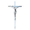Krzyż wąski metalizowany srebrny