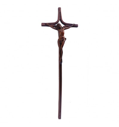 Krzyż długi metalizowany patyna