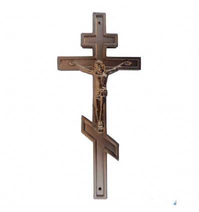 Krzyż prawosławny mały stare złoto